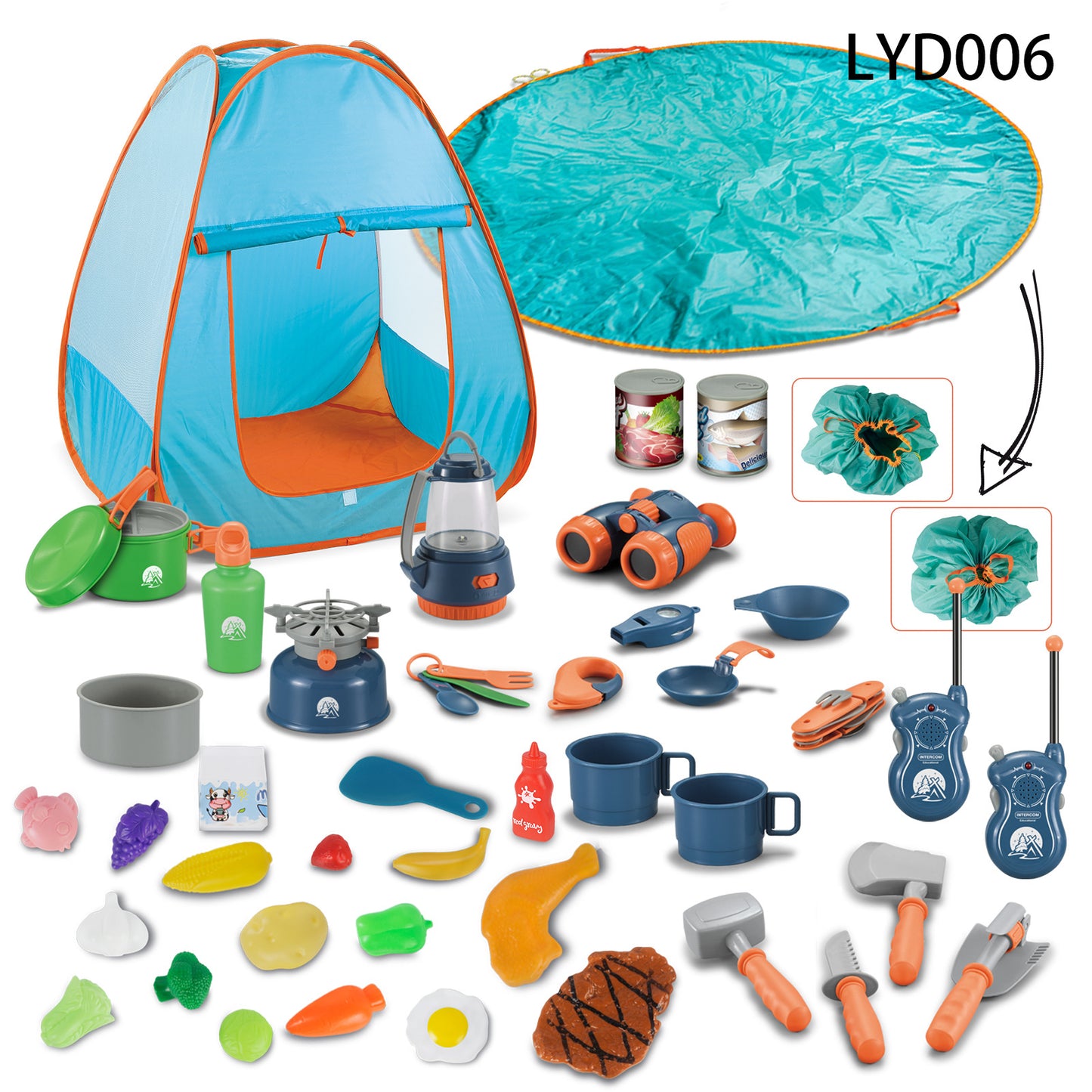 Children's Simulation Camping Tent Play House Toys Outdoor.