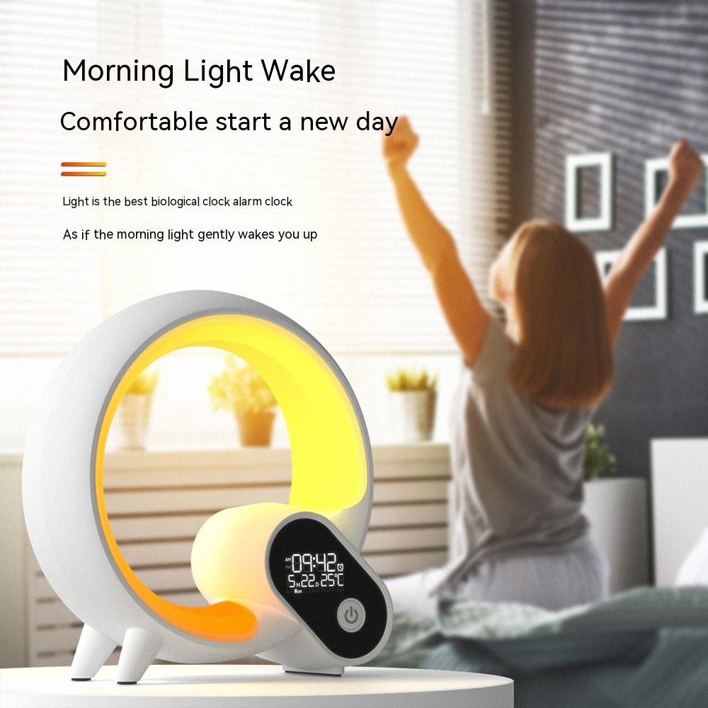 Q Light Analog Sunrise Digital Display Alarm Clock Bluetooth speaker Atmosphere Light | lights | Introducing the Creative Q Light Analog Sunrise Digital Display Alarm Clock with Bluetooth Audio and