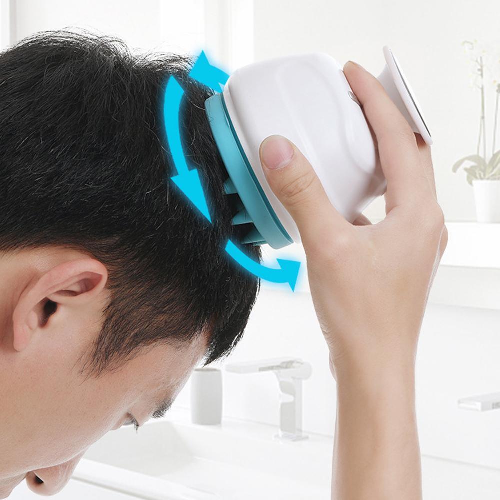 Electric Rotating Shampoo Massager Silicone Head Care Instrument.