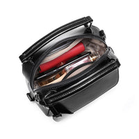Leather Women Handbag zipper pocket, mobile phone bag, document bag.