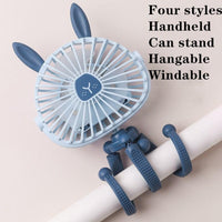 Stroller Fan Personal Portable Desk Handheld Baby Bed Car Seat Fan USB Rechargeable Fan Mini Stroller Accessories.