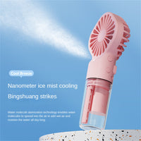 Strong Power Spray Humidification Small Fan Humidification Usb Charging Portable Fan Icy And Refreshing Fan Water Supplement.