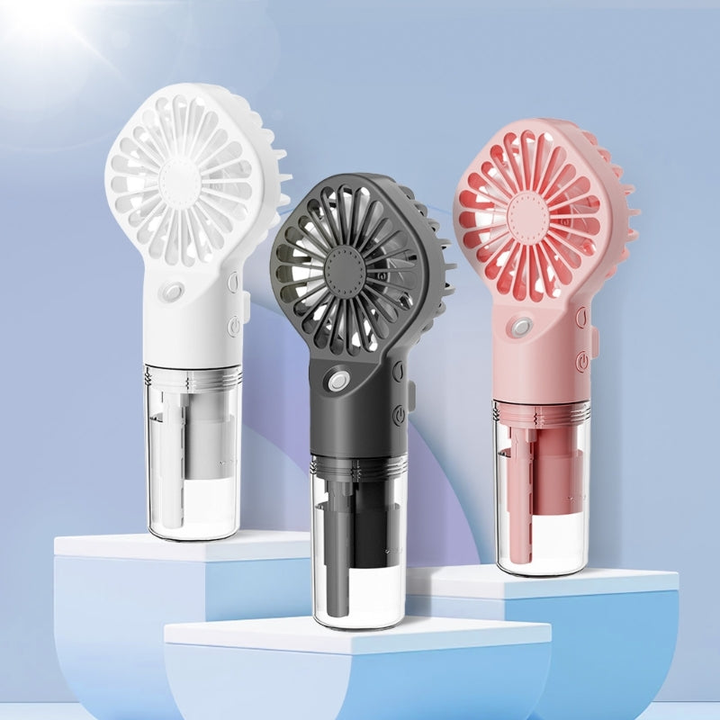 Strong Power Spray Humidification Small Fan Humidification Usb Charging Portable Fan Icy And Refreshing Fan Water Supplement.