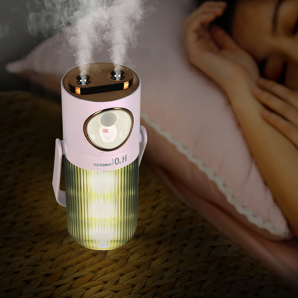 HOMEFISH 2023 New Arrival 300ml Humidifier 2000mah Battery Operation Air Humidifier For Bedroom.