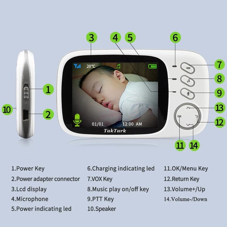 Wireless Baby Monitor Household Baby Safety