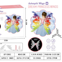 lights glowing shiny dress fairy wings for birthday halloween Girls Electrical Butterfly Wings - 8