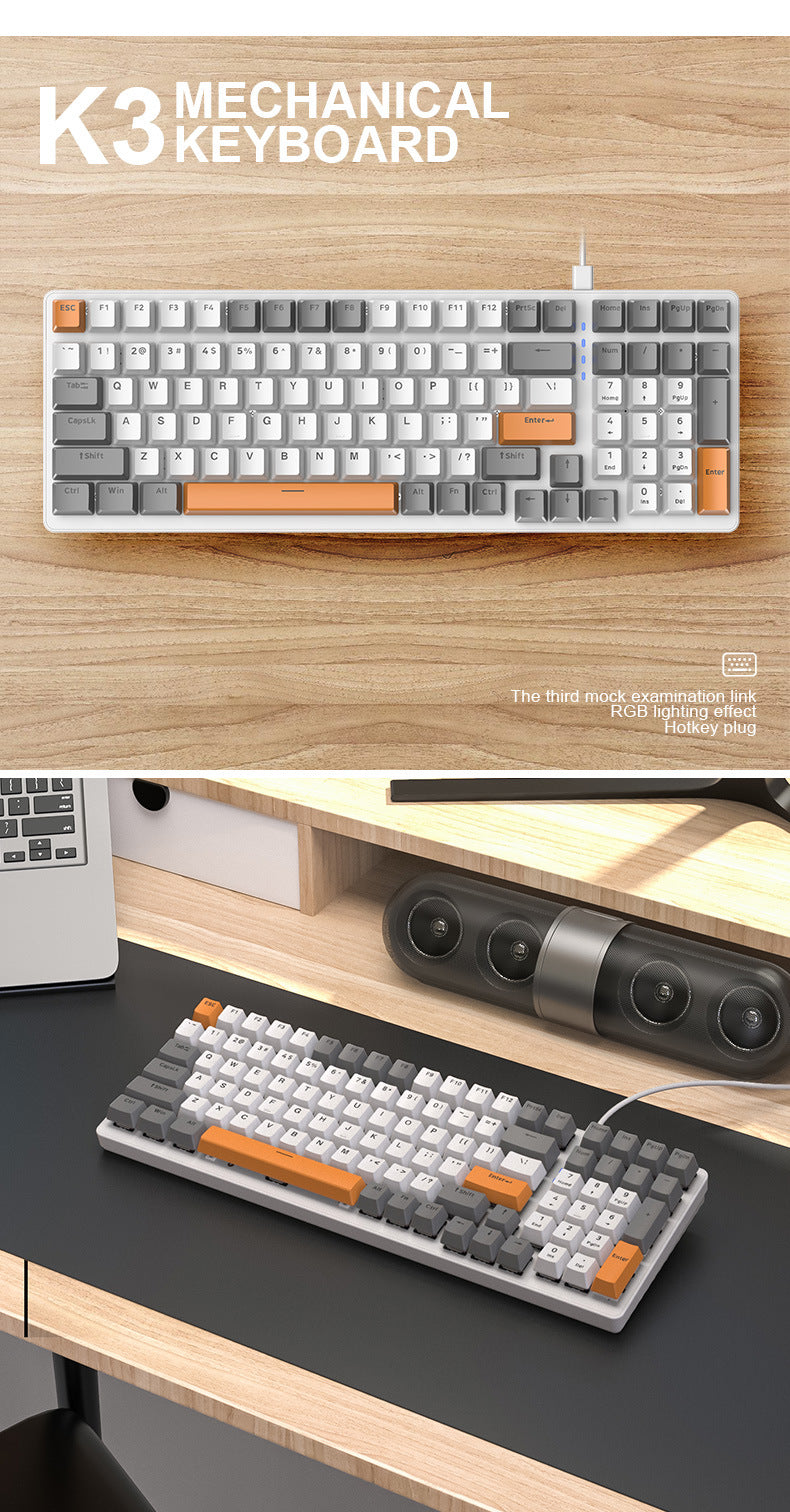 Plastic Mechanical Keyboard For Computer
