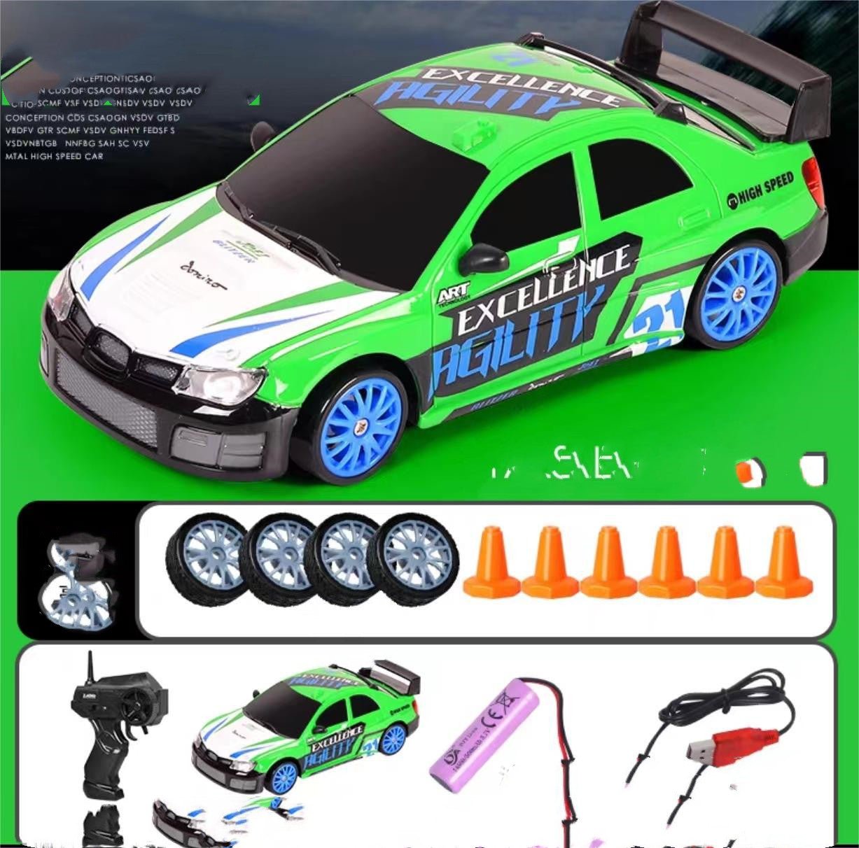 car 4wd rc drift car toy remote control gtr car toy - 3