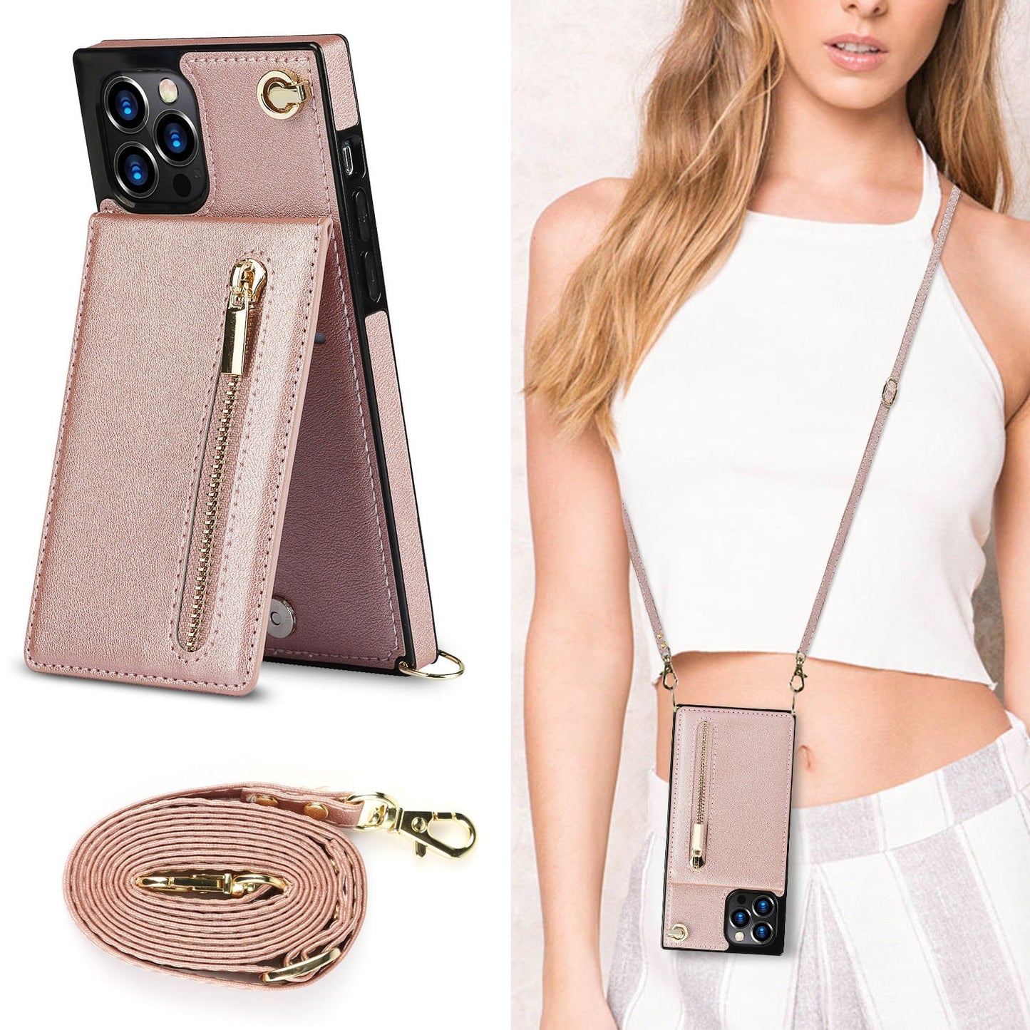 Phone Case Phone Case Crossbody for Samsung | holters | Introducing our Zipper Phone Case Crossbody - the perfect blend of functionality and style! This bac