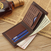 Men's Wallet Short Wallet Glossy Wallet