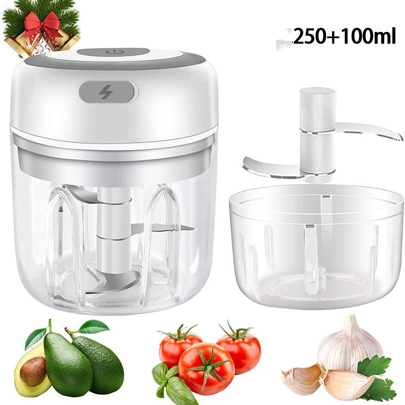 Mini Electric Garlic Chopper USB Charging Ginger Masher Machine Sturdy Durable Chili Vegetable Crusher Kitchen Tool.