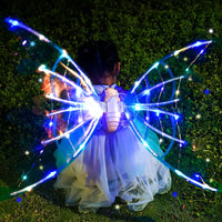 lights glowing shiny dress fairy wings for birthday halloween Girls Electrical Butterfly Wings - 6