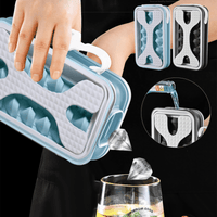 2in1 Portable Silicone Ice Ball Mold Ice Maker Water Bottle Ice Cube Mould Bottle Creative Ice Ball Diamond Curling Summer Kitchen Gadgets | ice maker | Introducing the 2in1 Portable Silicone Ice Ball Mold Ice Maker Water Bottle from Yours Essentials UK