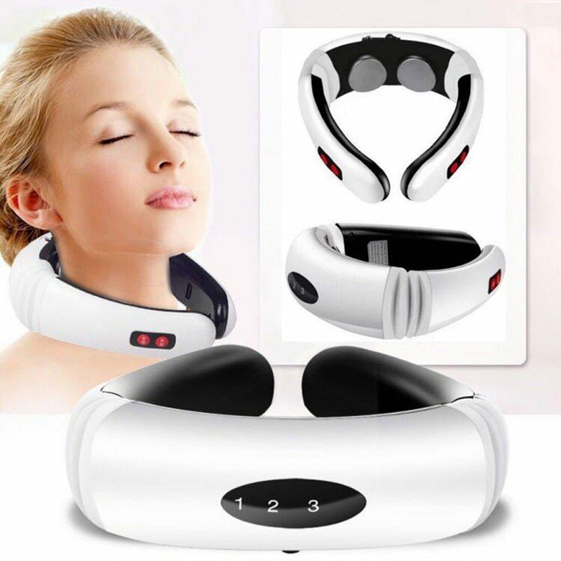 Electric neck massager with far infrared thermal pain relief tool for health care, for health care intelligent neck and back massager.