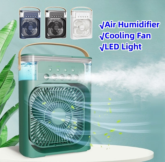 3 In 1 Air Humidifier Cooling USB Fan LED Night Light Water Mist Fun Humidification Fan Spray Electric Fan | air quality | Introducing the ultimate solution for beating the heat and creating a comfortable environment - the 