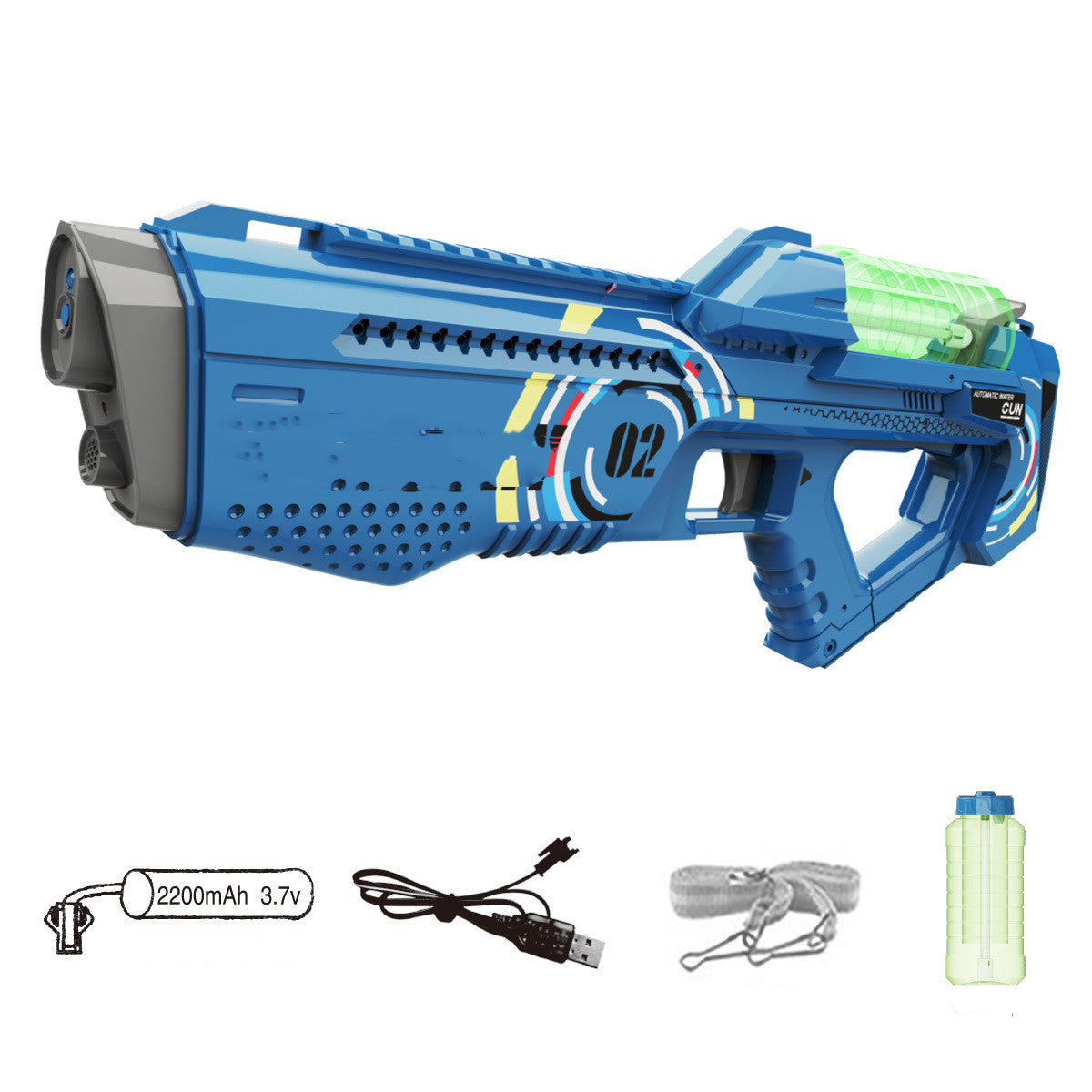 Electric Water Gun Outdoor Luminescent Sound Effect Toys.