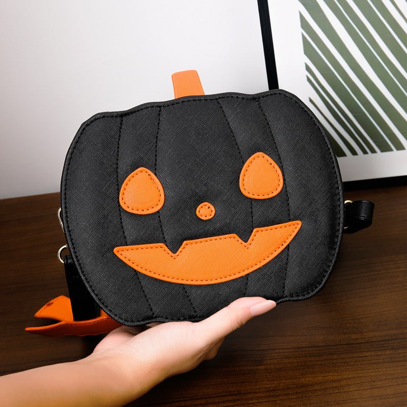 2023 Halloween Bags Funny Pumpkin Cartoon Shoulder Crossbody Bag With Bat Personalized Creative Female Bag | Halloween Bags Funny Pumpkin | 
 Overview:
 
 Unique design, stylish and beautiful.
 
 Good material, comfortable wear.
 
 A variet