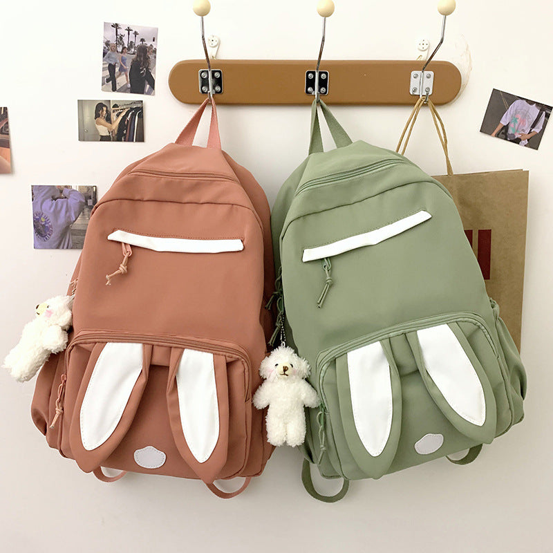 High School And Junior High School Students Cute Rabbit Backpack