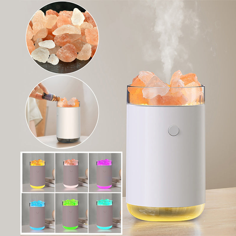 Air Humidifier Crystal Salt Stone Desktop Aromatherapy Essential Oil Ultrasonic Diffuser With LED Lamp Bedroom Home Humidifier | air | 
 Overview:


 1. Multifunctional, our natural crystal salt mine humidifier is not only an aroma dif