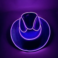 Halloween Carnival Party LED Wireless Fluorescent Colorful Cowboy Flashing Hat | Halloween Carnival Party LED | 
 Product information:
 
 Color: white on green, purple, white background, red, pink, blue, white on