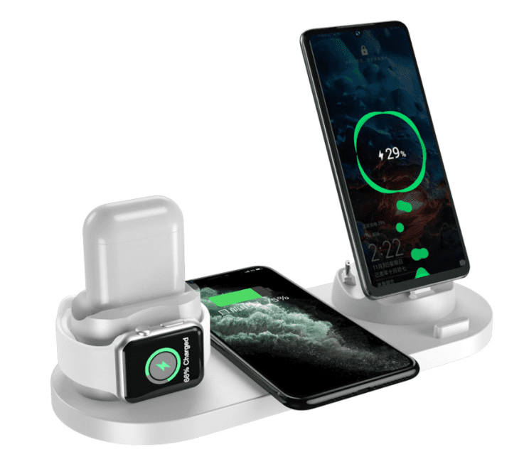 Wireless Charger For IPhone Fast Charger For IPhone Fast Charging IPad For IPhone Watch 6 In 1 Charging Dock Station | phone charger | Introducing the Wireless Charger for iPhone - a fast-charging solution that combines convenience and
