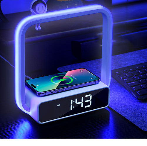 Multifunctional LED Simple Bedroom Small Night Lamp Wireless Charger