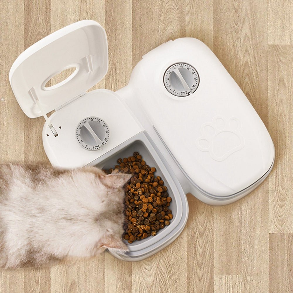 Automatic Pet Feeder Smart Food Dispenser For Cats Dogs Timer Stainless Steel Bowl Auto Dog Cat Pet Feeding Pets Supplies | pet feeding | 
 Overview:


 2-in-1 Gravity Food Feeder. A pet water feeder can hold a gallon of water.
 
 Gravity