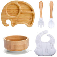 7-Pcs Wooden Feeding Tableware Set for Kids eco set - 10