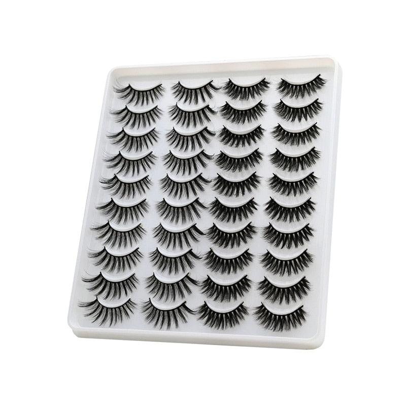 Pairs of 3D False Eyelashes Naturally Soft and Fluffy Eyelashes Artificial Mink Eyelashes Make up Eyelash  Eyelash Brush.