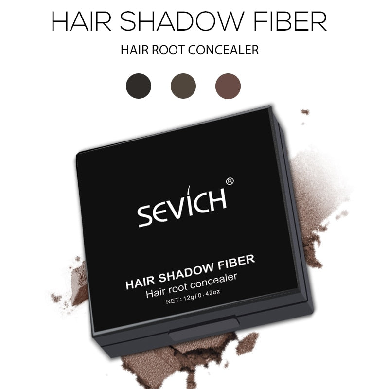 Sevich 12g Hair Line powder compact Waterproof Dark Brown Hair shadow Powder 3 Colors Hair Concealer Powder Instantly Cover Up.