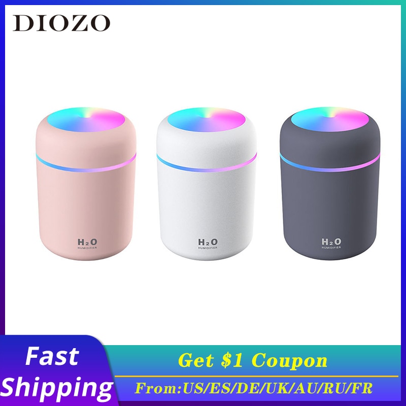 VIP Portable Humidifier USB Ultrasonic Dazzle Cup Aroma Diffuser Cool Mist Maker Air Humidifier Purifier with Romantic Light.