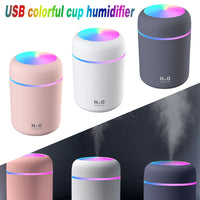 VIP Portable Humidifier USB Ultrasonic Dazzle Cup Aroma Diffuser Cool Mist Maker Air Humidifier Purifier with Romantic Light.