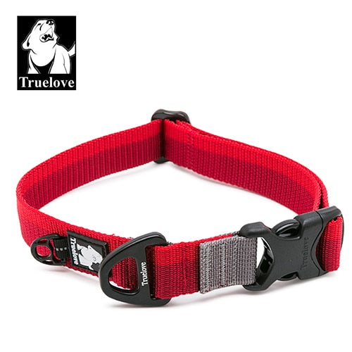 Truelove Dog Collar Nylon for Small medium and Big Dogs Neck Belt Training Walking Light Breathable Running Orange Black TLC5171.