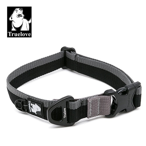 Truelove Dog Collar Nylon for Small medium and Big Dogs Neck Belt Training Walking Light Breathable Running Orange Black TLC5171.