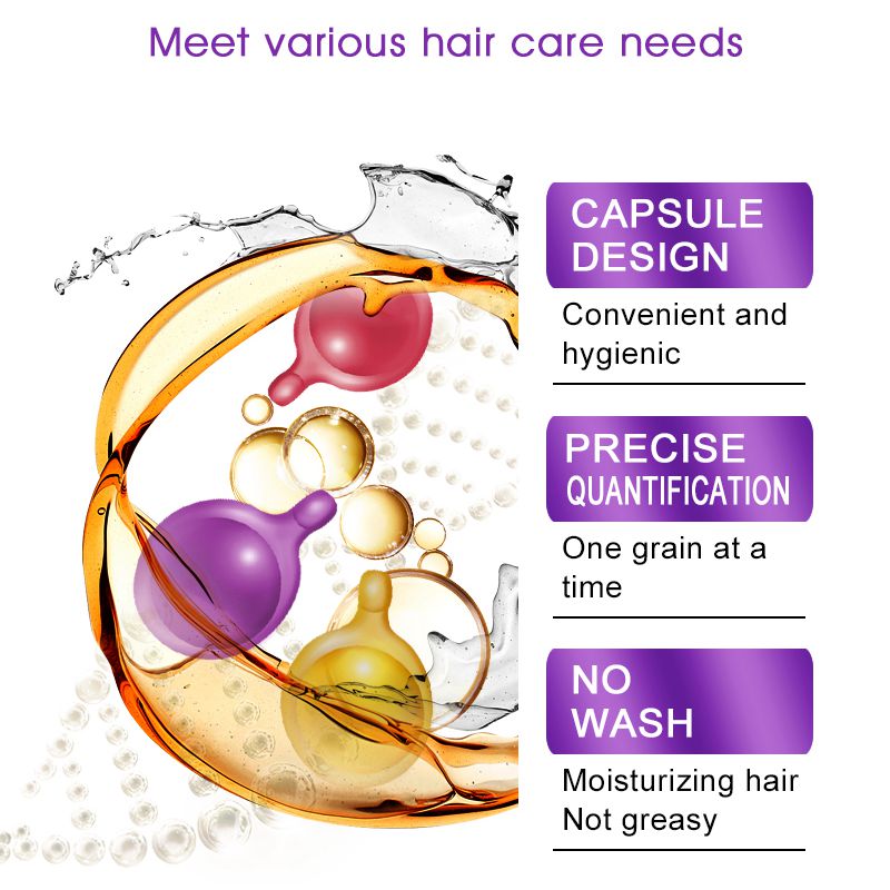 Sevich Smooth Silky Hair Vitamin Capsule Keratin Complex Oil Hair Care Repair Damaged Hair Serum Anti-Loss Moroccan Hair Oil.