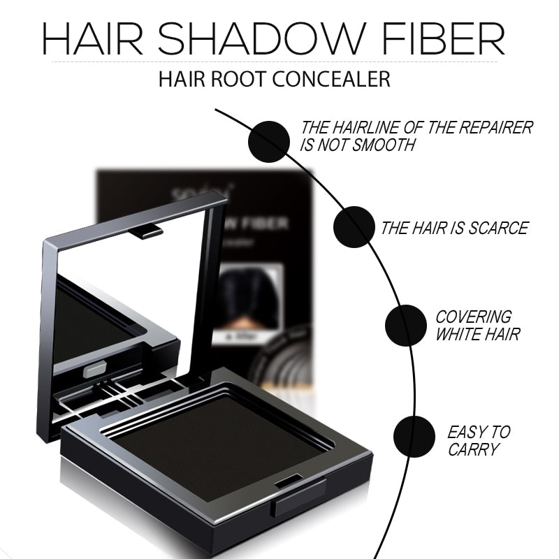 Sevich 12g Hair Line powder compact Waterproof Dark Brown Hair shadow Powder 3 Colors Hair Concealer Powder Instantly Cover Up.