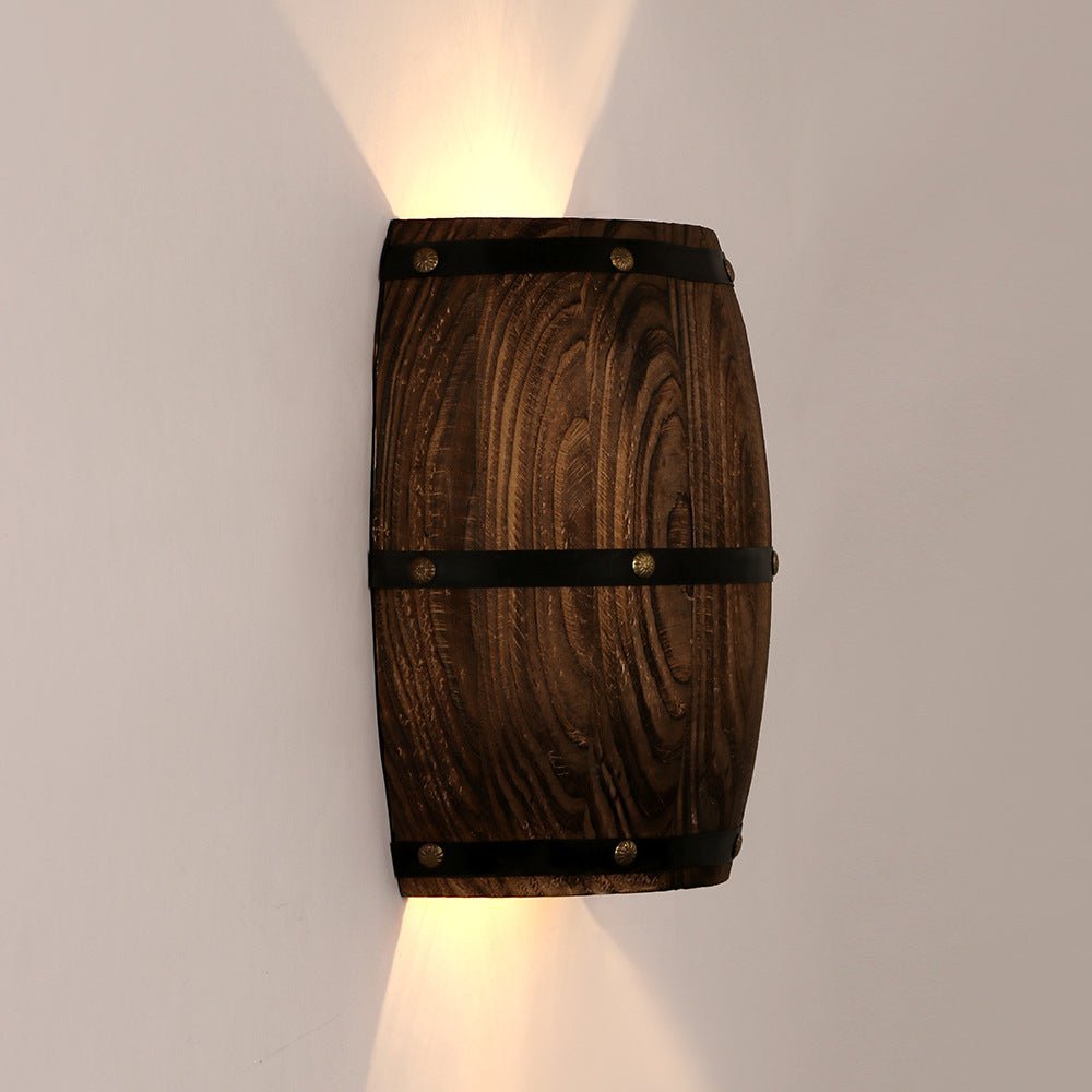 American style wine barrel loft original wood creative wall lamp bedside lamp decoration bar homestay living room bedroom light | barrel loft light | SPECIFICATIONSis_customized: noWarranty: 3 yearsVoltage: 90-260VUsage: IndustrialTechnics: PaintedSw