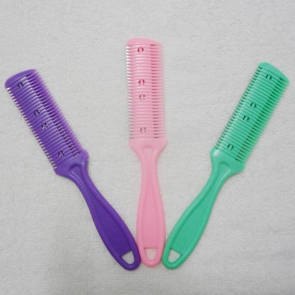 Hair Cutting Comb Hair Brushes with Razor Blades Hair Trimmer Cutting Thinning Tool Barber Tool Hair Salon DIY Styling Tools.