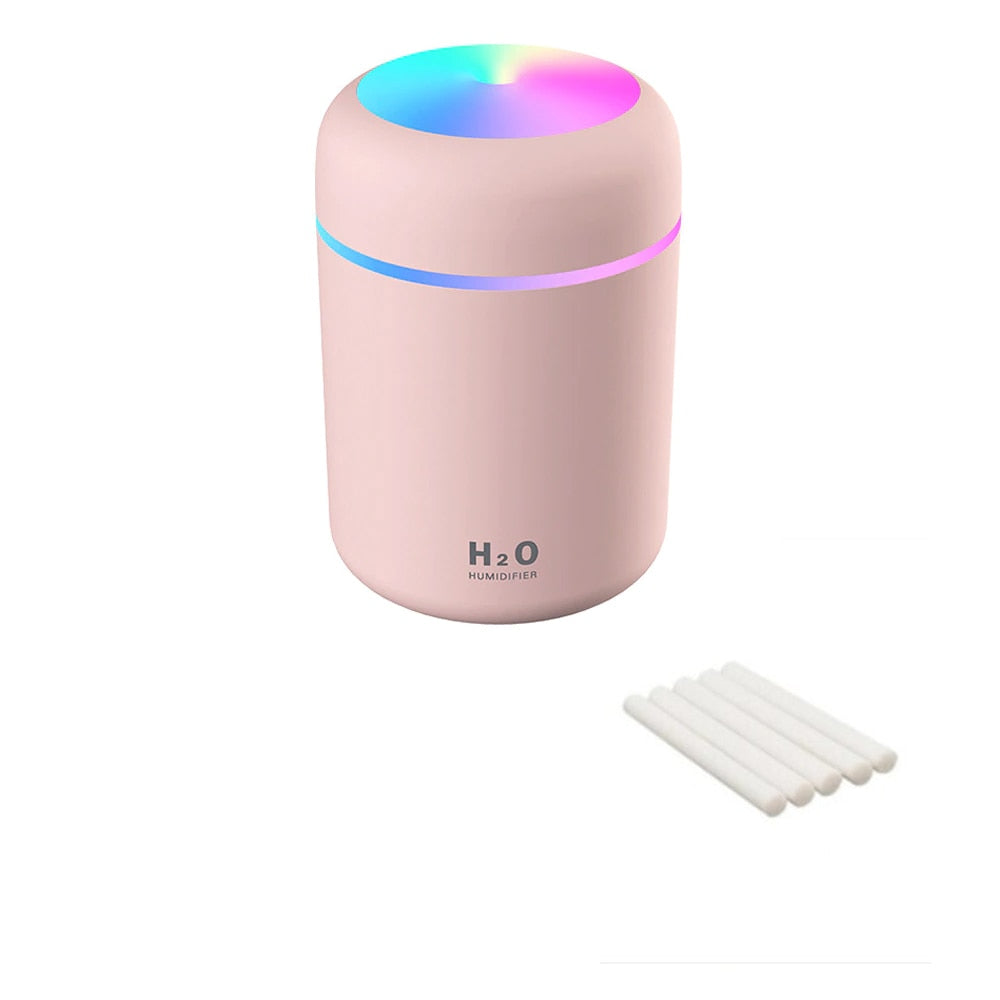 VIP Portable Humidifier USB Ultrasonic Dazzle Cup Aroma Diffuser Cool Mist Maker Air Humidifier Purifier with Romantic Light.