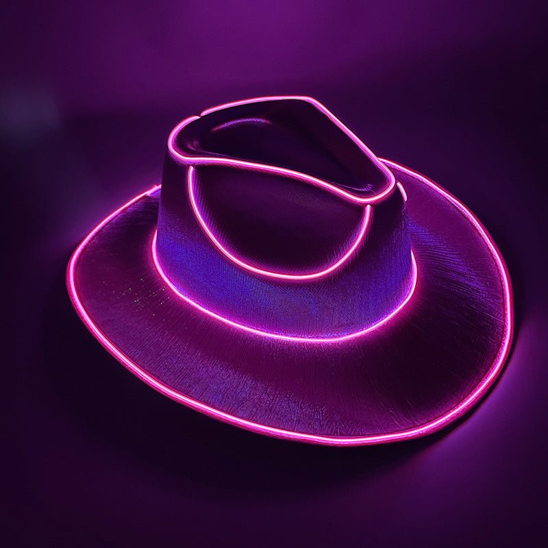 Halloween Carnival Party LED Wireless Fluorescent Colorful Cowboy Flashing Hat | Halloween Carnival Party LED | 
 Product information:
 
 Color: white on green, purple, white background, red, pink, blue, white on