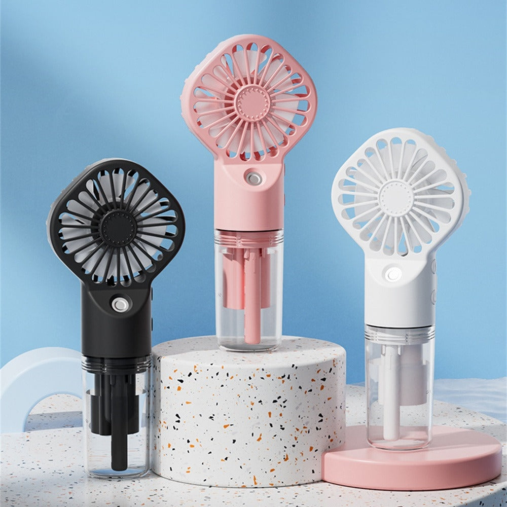 Strong Power Spray Humidification Small Fan Humidification Usb Charging Portable Fan Icy And Refreshing Fan Water Supplement.