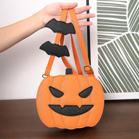 2023 Halloween Bags Funny Pumpkin Cartoon Shoulder Crossbody Bag With Bat Personalized Creative Female Bag | Halloween Bags Funny Pumpkin | 
 Overview:
 
 Unique design, stylish and beautiful.
 
 Good material, comfortable wear.
 
 A variet
