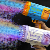 bubble gun rocket 69 holes soap bubbles machine gun shape automatic blower - 0