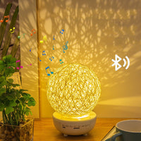 bluetooth  music led night light romantic table lamp bedside ball moon - 0
