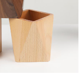 Wooden Pen Holder, Desk Top, Desk Storage Box, Stationery - Yours Essentials UK.