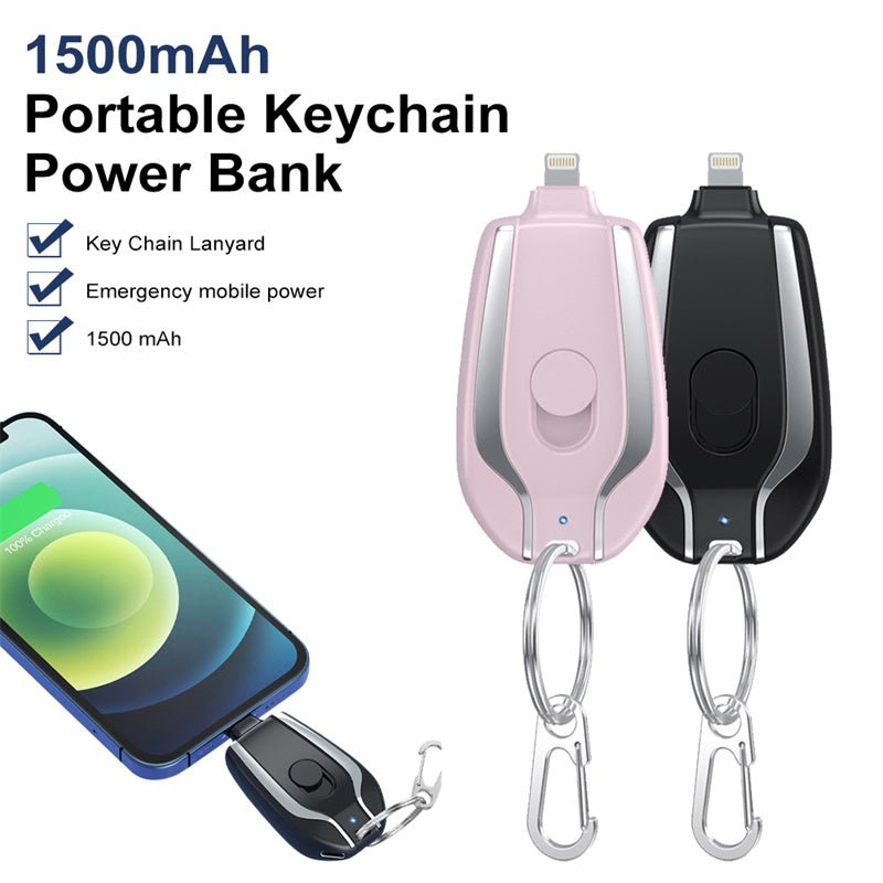 1500mAh Mini Power Emergency Pod Keychain Charger With Type-C Ultra-Compact Mini Battery Pack Fast Charging Backup Power Bank | phone charger |  
Introducing our 1500mAh Mini Power Emergency Pod Keychain Charger, the ultimate solution for keep