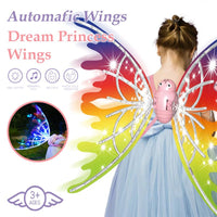 lights glowing shiny dress fairy wings for birthday halloween Girls Electrical Butterfly Wings - 1
