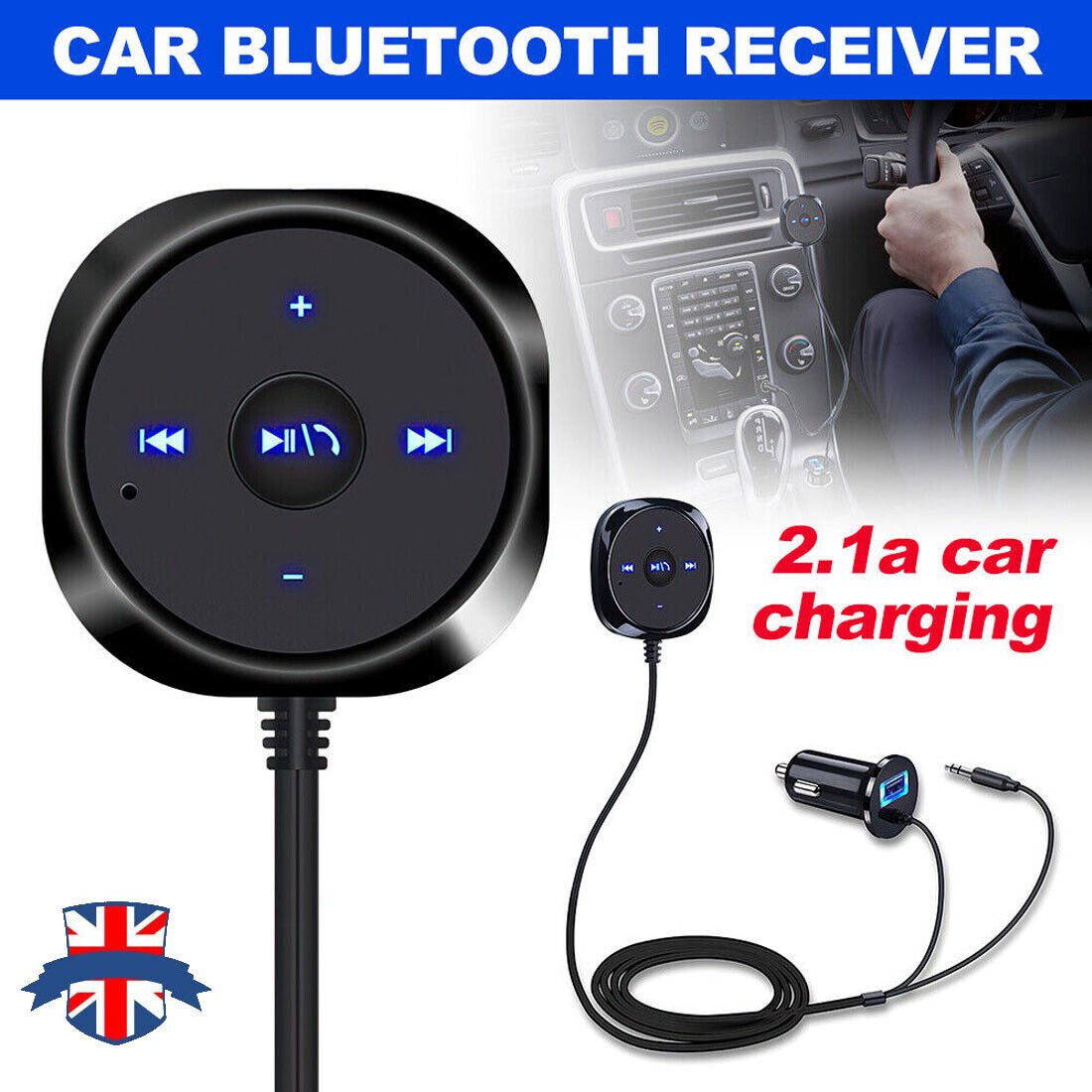 AUX-in Bluetooth Wireless Receiver Adapter UK