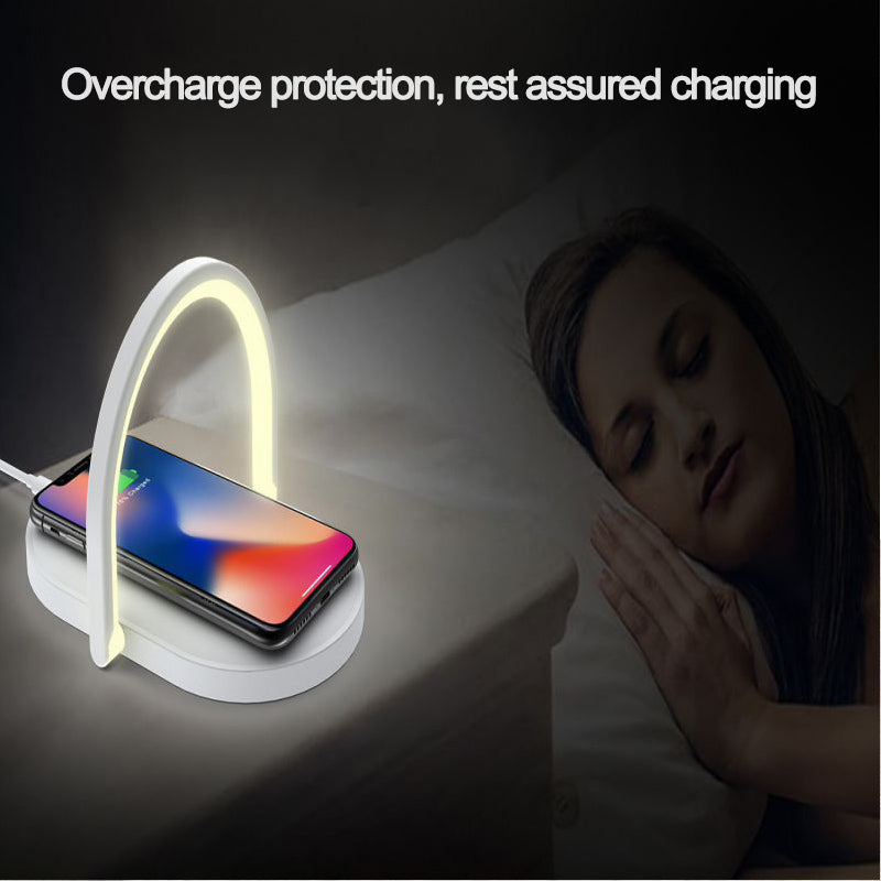 3 In 1 Foldable Wireless Charger Night Light Wireless Charging Station Stonego LED Reading Table Lamp 15W Fast Charging Light | phone charger | 
 Overview:


 1. Multifunctional wireless charger, that supports 15W fast charge.
 
 2. It can be u