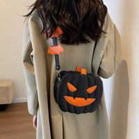 2023 Halloween Bags Funny Pumpkin Cartoon Shoulder Crossbody Bag With Bat Personalized Creative Female Bag | Halloween Bags Funny Pumpkin | 
 Overview:
 
 Unique design, stylish and beautiful.
 
 Good material, comfortable wear.
 
 A variet